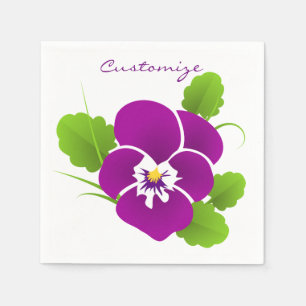Lila Pansy Blume Thunder_Cove Serviette