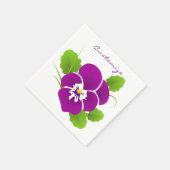 Lila Pansy Blume Thunder_Cove Serviette (Ecke)