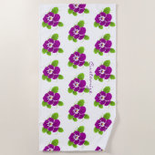 Lila Pansy Blume Thunder_Cove Strandtuch (Vorderseite)