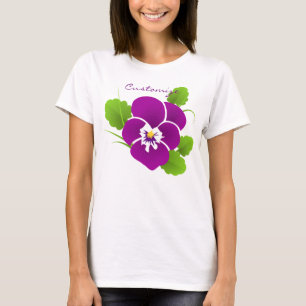Lila Pansy Blume Thunder_Cove T-Shirt