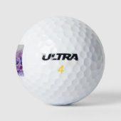 Lila Pansy-Blume Wasserfarbenmalerei Golfball (Logo)