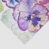 Lila Pansy Blütenfarbe Wasserfarbe Geburtstag Seidenpapier (Ausschnitt)