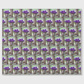 Lila Pansy Bouquet in Pail Geschenkpapier (Flach)