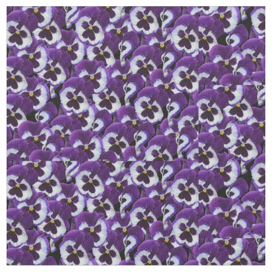 Lila Pansy Bouquet, Stoff (Nahaufnahme)