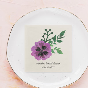 Lila Pansy Brautparty Napkins Serviette