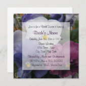 Lila Pansy Bridal Dusche Einladung (Vorne/Hinten)