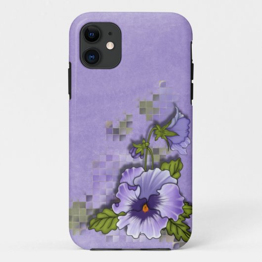 Lila Pansy Case-Mate iPhone Hülle (Rückseite)