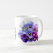 Lila Pansy Coffee Tasse Floral (VorderseiteRechts)