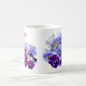 Lila Pansy Coffee Tasse Floral (Mittel)