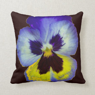 Lila Pansy-Ei-Pflanzen-Farbkissen durch Sharles Kissen