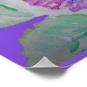 Lila Pansy Floral Blume Wasserfarben-Poster Poster (Ecke)
