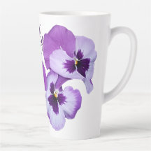 Lila Pansy floral Emily Name anpassbar boho