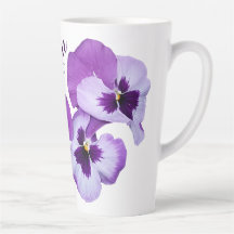 Lila Pansy floral Karen Name individuell anpassbar