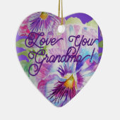 Lila Pansy Floral Liebe Ihr Oma Dekoration (Rechts)