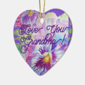Lila Pansy Floral Liebe Ihr Oma Dekoration (Links)