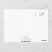 Lila Pansy - Fröhlichkeit Postkarte (Rückseite)