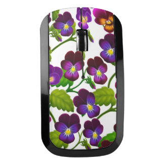 Lila Pansy Garden Blume Wireless-Maus