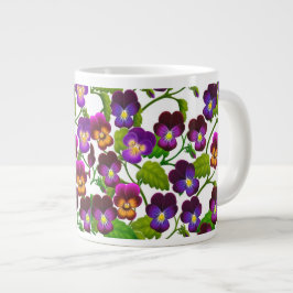 Lila Pansy Garden Pflanze Jumbo Tasse