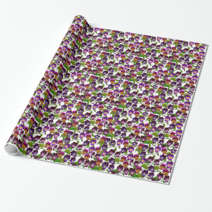 Lila Pansy-Garten-Blumen-Verpackungs-Papier Geschenkpapier