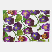 Lila Pansy-Garten-Küchen-Tuch Geschirrtuch (Horizontal)