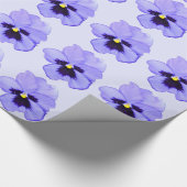 Lila Pansy Geschenkpapier (Ecke)