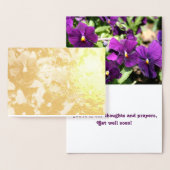 Lila Pansy Get Well Card Folienkarte (Anzeige)