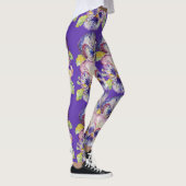 Lila Pansy Glorious Floral Blume Leggings (Rechts)
