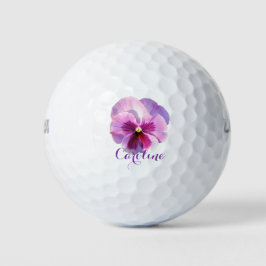 Lila Pansy Individuelle Name Golfball