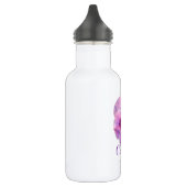 Lila Pansy Individuelle Name Wasserflasche (Links)