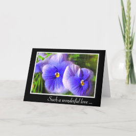 Lila Pansy-Jubiläumskarte; Mattierte Stiefmütterch Karte