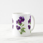 Lila Pansy Kaffeetasse (VorderseiteRechts)