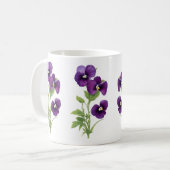Lila Pansy Kaffeetasse (Vorderseite Links)