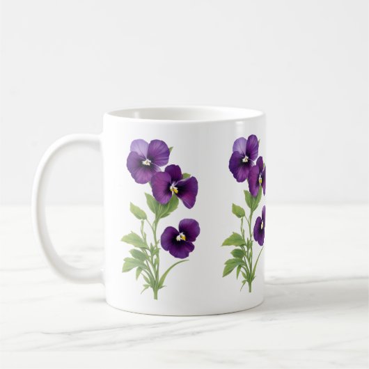 Lila Pansy Kaffeetasse (Links)