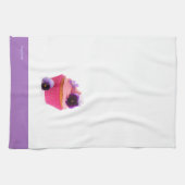 Lila Pansy-kleiner Kuchen Geschirrtuch (Horizontal)