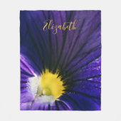 Lila Pansy-Makro-Foto elegant Fleecedecke (Vorderseite)