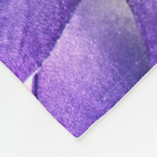 Lila Pansy-Makro-Foto elegant Fleecedecke (Ecke)