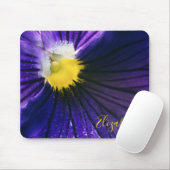 Lila Pansy-Makro-Foto elegant Mousepad (Mit Mouse)