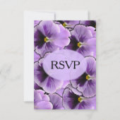 Lila Pansy mit Entree Choice RSVP Card Karte (Rückseite)