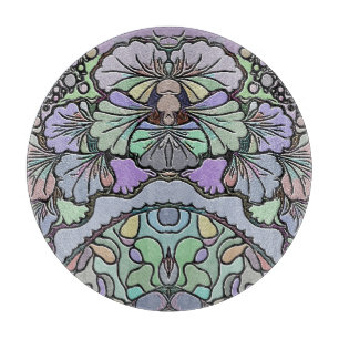 Lila Pansy-Mosaik, elegant Schneidebrett