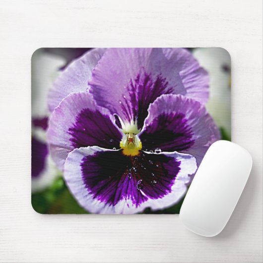 Lila Pansy-nahes hohes Mousepad (Mit Mouse)