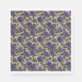 Lila Pansy Paper Napkins Party-Geschirr Serviette (Vorderseite)