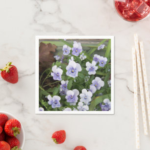 Lila Pansy Paper Napkins Serviette