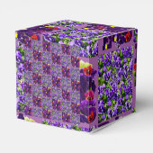 Lila Pansy Patchwork Print, Geschenkschachtel (Rückseite)