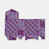 Lila Pansy Patchwork Print, Geschenkschachtel (Ungefaltet)