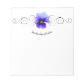 Lila Pansy Personalisiert Notepad Notizblock (Vorderseite)