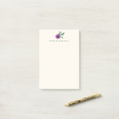 Lila Pansy Personalisiert Sticky Notes Post-it Klebezettel (Auf Schreibtisch)