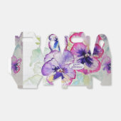 Lila Pansy Pink Blume Floral Wasserfarbe Geschenkschachtel (Ungefaltet)