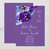 Lila Pansy Platz Save the Date (Vorne/Hinten)
