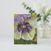 Lila Pansy Postkarte (Stehend Vorderseite)