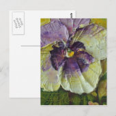 Lila Pansy Postkarte (Vorne/Hinten)